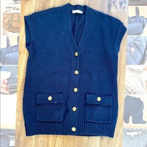 Tory Burch navy sweater vest rare find